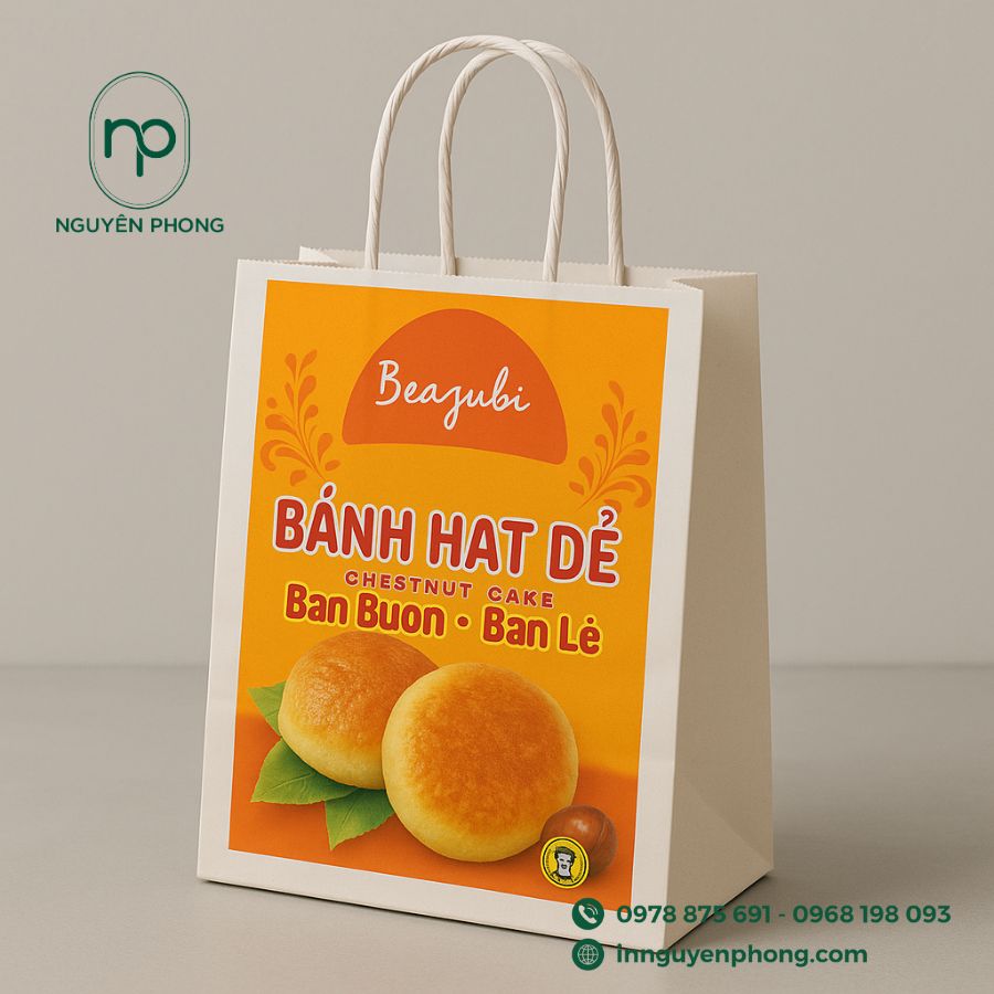 In Túi Giấy Đựng Bánh Hạt Dẻ